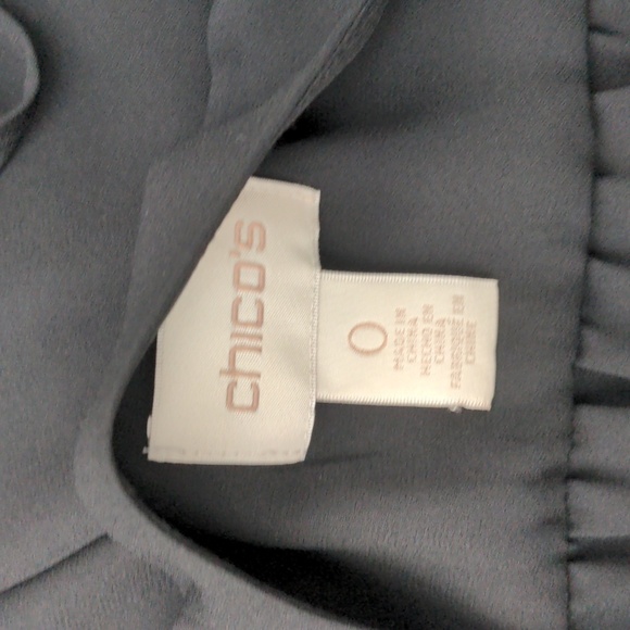 Chico's black semi sheer fringes kimono Size S - Picture 7 of 8